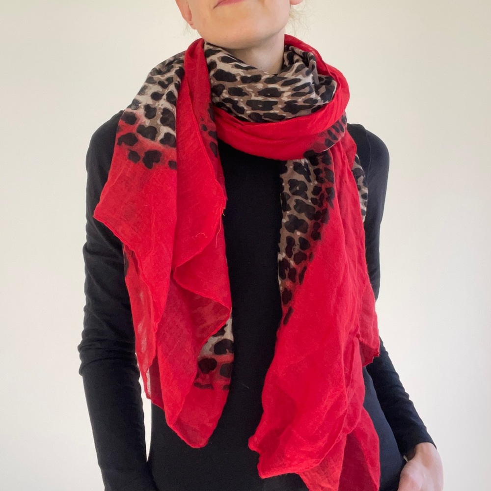 Leopard scarf